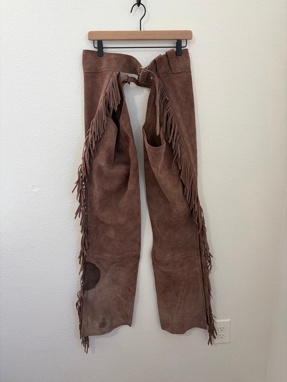 Vintage Leather Chaps Western Express Size Large Rodeo Horseback Riding Trousers